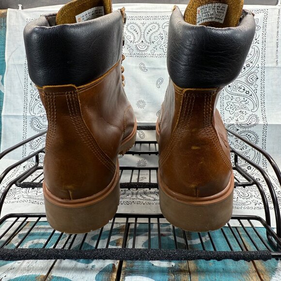 New Sample Timberland Jayne 6" Wtrprf Boots Brown Ankle Distressed Woman Sz 9.5 - Picture 7 of 10